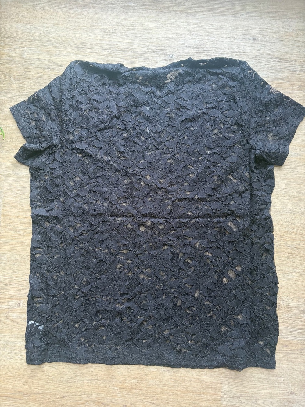 NWT Torrid Sheer Stretch Lace Crew Neck Tee | Deep Black | 1X (14-16) - Picture 6 of 7